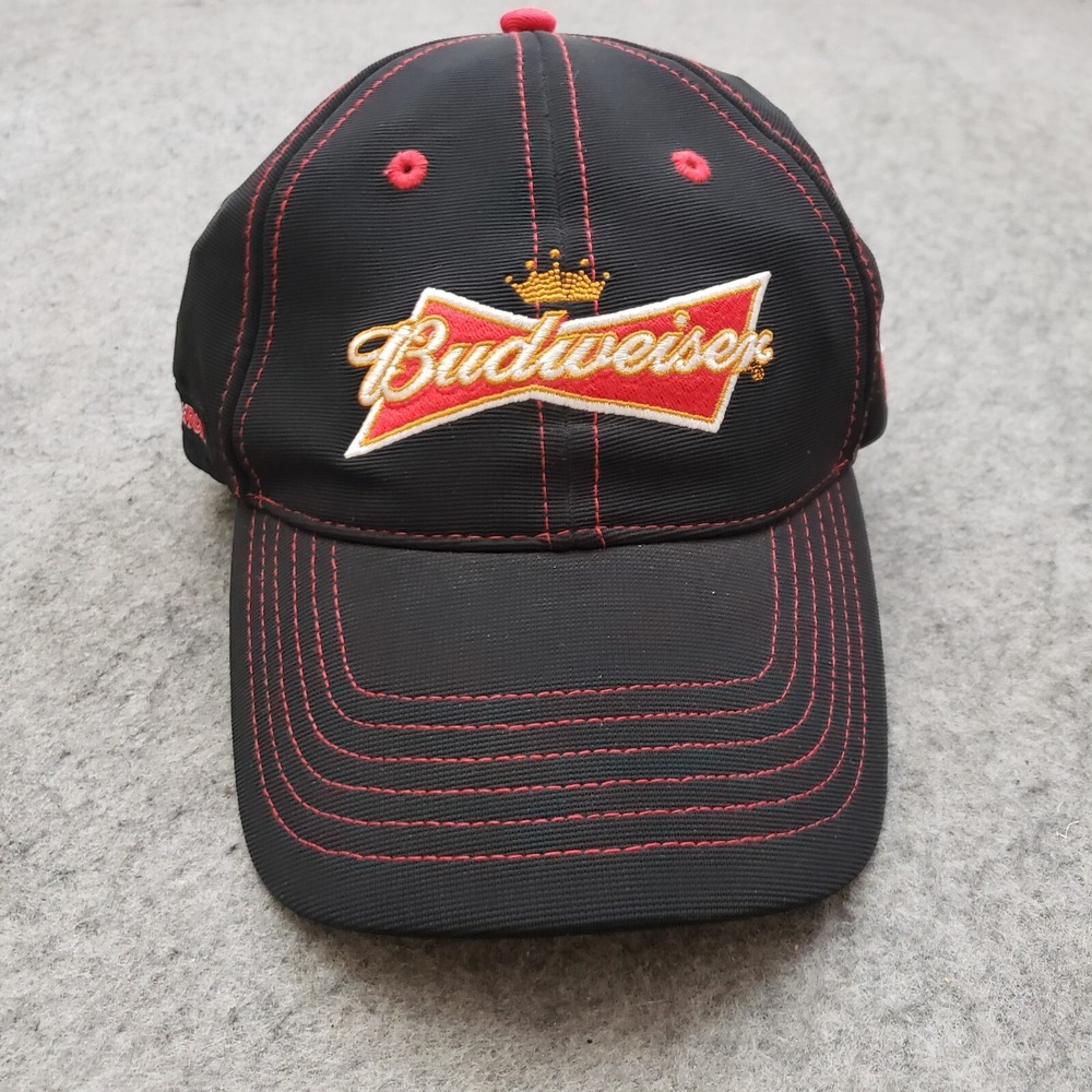 VINTAGE‎ Nascar Hat Cap Adult Black Red Kevin Harvick Budweiser Race Car Mens